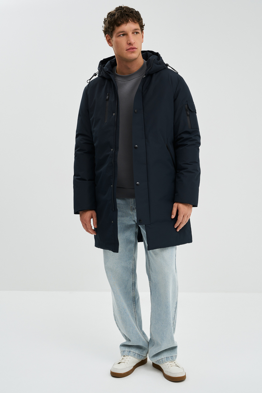 Зимняя куртка с капюшоном Urban Fashion For Men 775748003 Синий