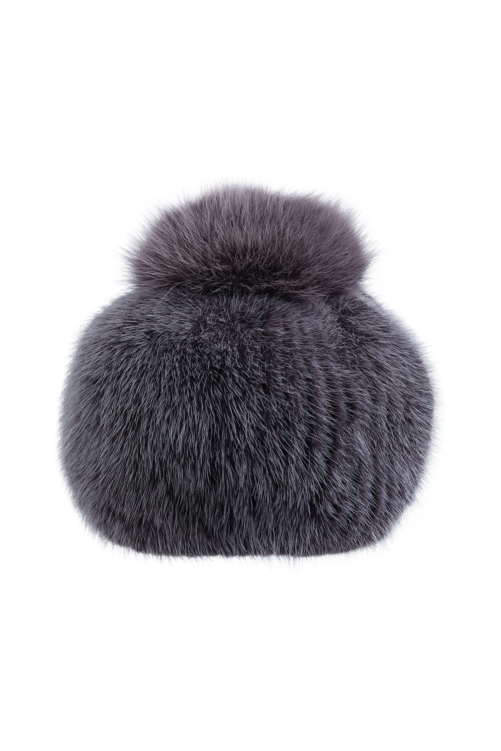 Шапка из меха норки POLINA FURS 785951003 Фиолетовый