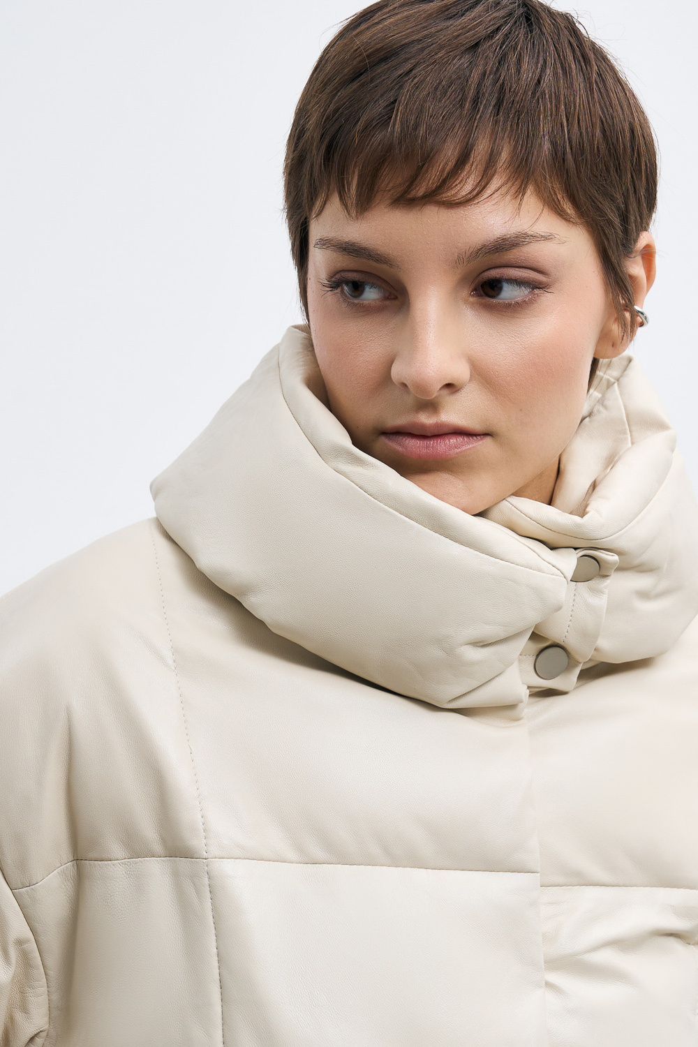 Утепленная куртка из натуральной кожи Снежная королева collection