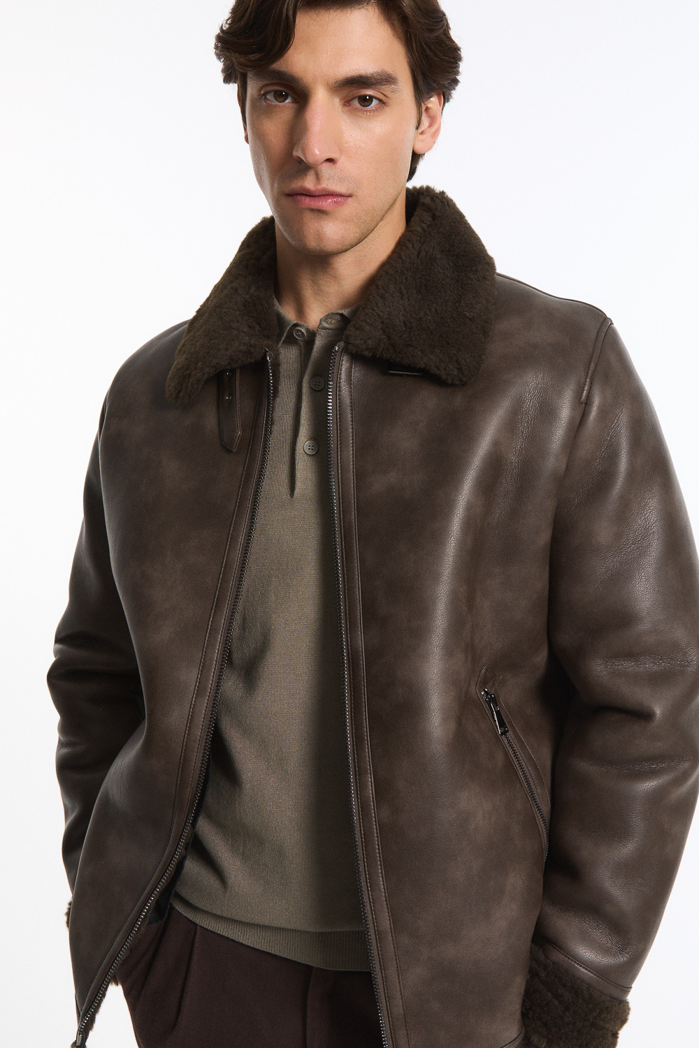 Дубленка из искусственной кожи Urban Fashion For Men 785047003 Коричневый