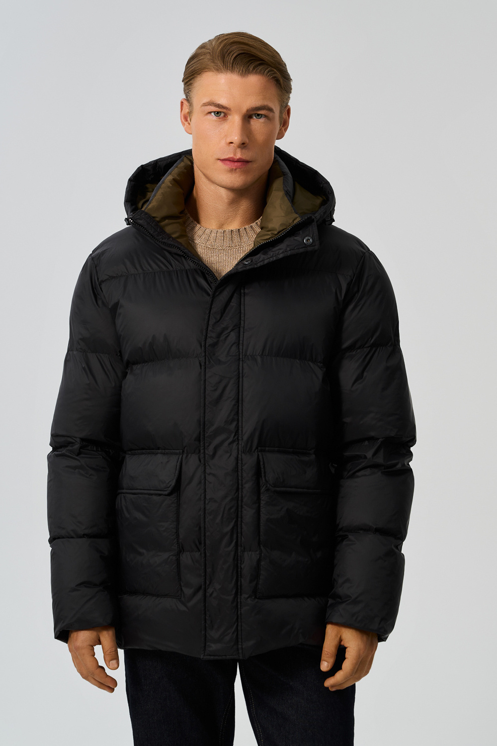 Зимняя куртка с капюшоном Urban Fashion For Men 778188003 Черный