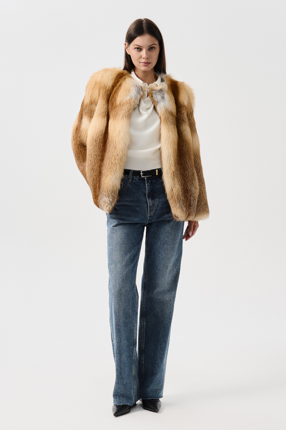 Шуба из меха лисы Fur_avenue 858302003 Рыжий