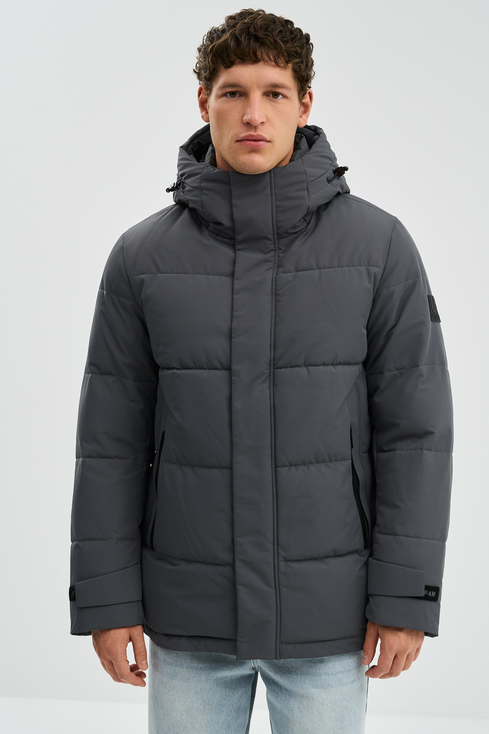 Зимняя куртка с капюшоном Urban Fashion For Men 776116003 Серый