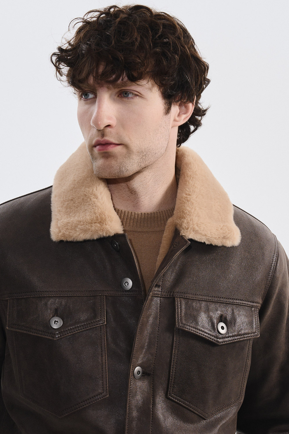 Утепленная куртка из натуральной кожи Состав