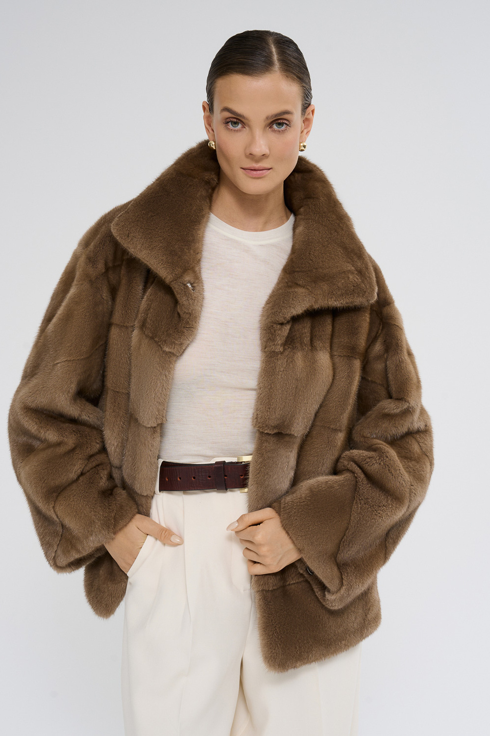 Шуба из аукционного меха норки Saga Furs Vericci 795513003