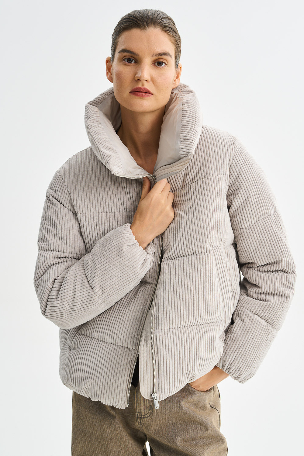 Зимняя куртка из вельвета Снежная королева collection 774068003