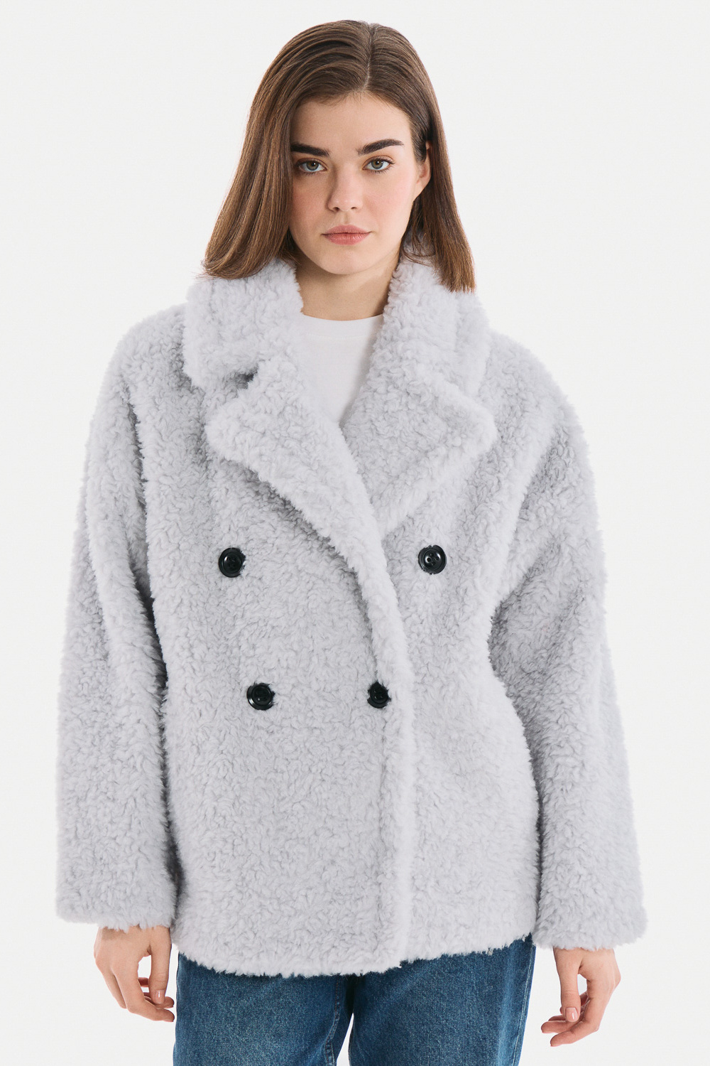 Куртка из шерсти Снежная королева collection 789379003 Серый