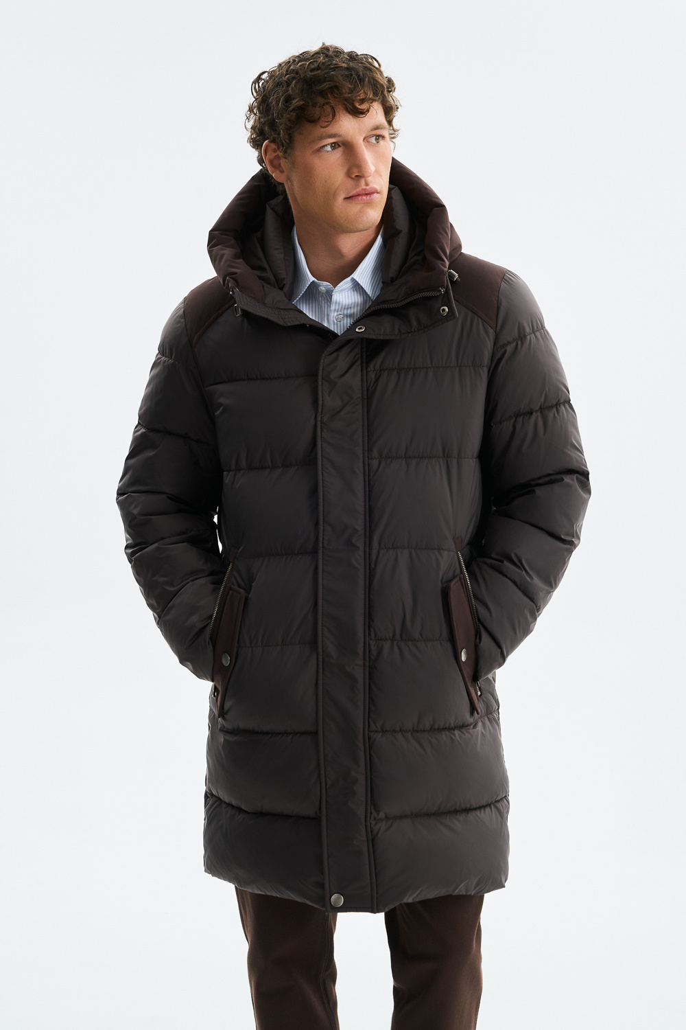 Зимняя куртка с капюшоном Urban Fashion For Men 780029003 Коричневый