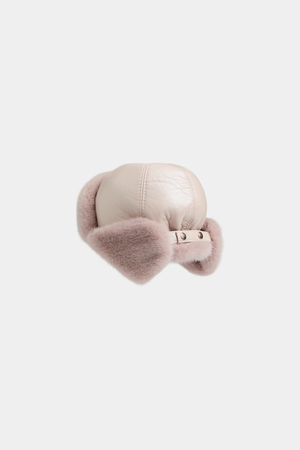 Шапка-ушанка из меха норки SLAVA FURS 853830003 Коричневый