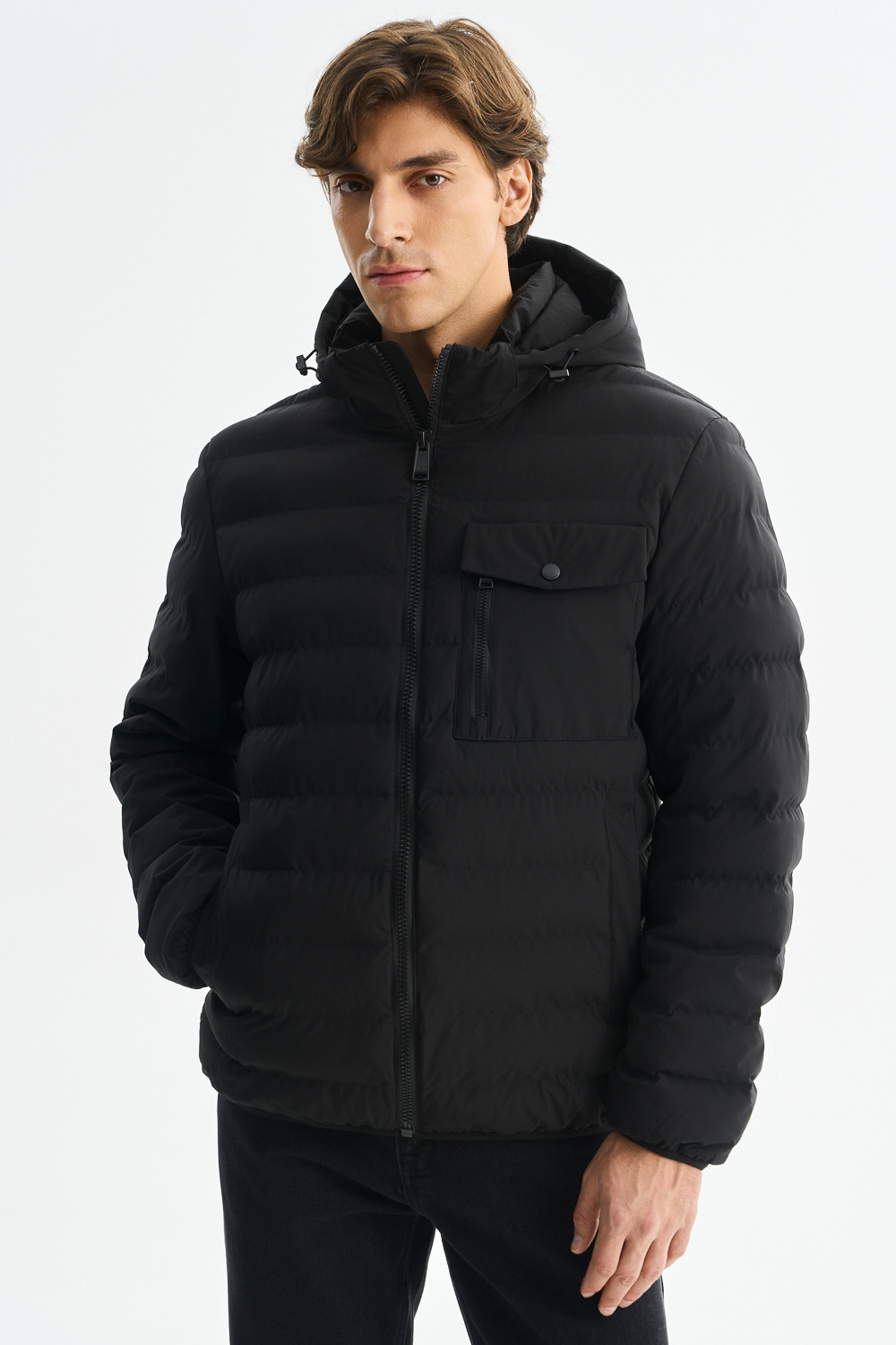 Утепленная куртка с капюшоном Urban Fashion For Men 775251003 Черный