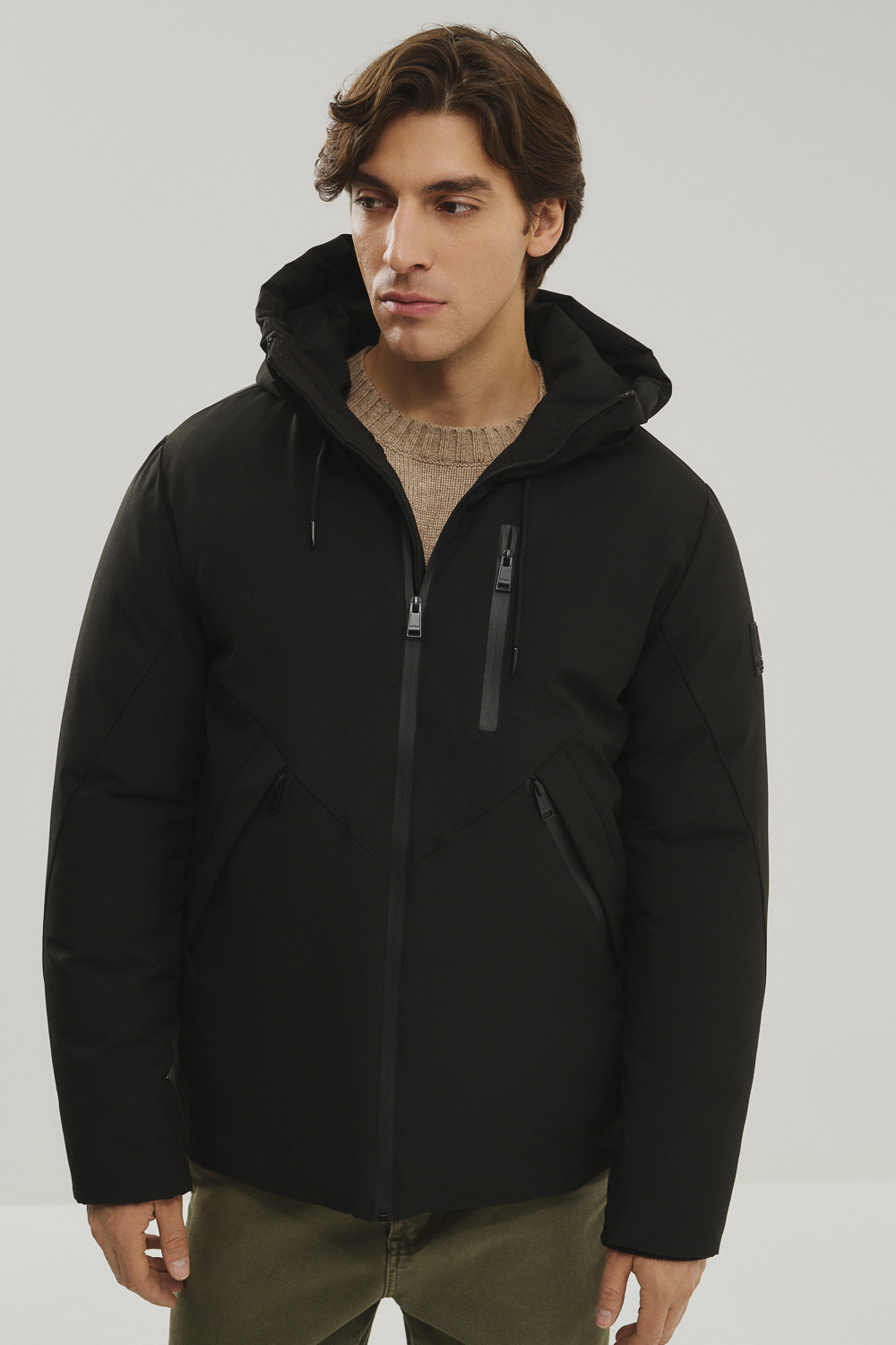 Зимняя куртка с капюшоном Urban Fashion For Men 775849003 Черный