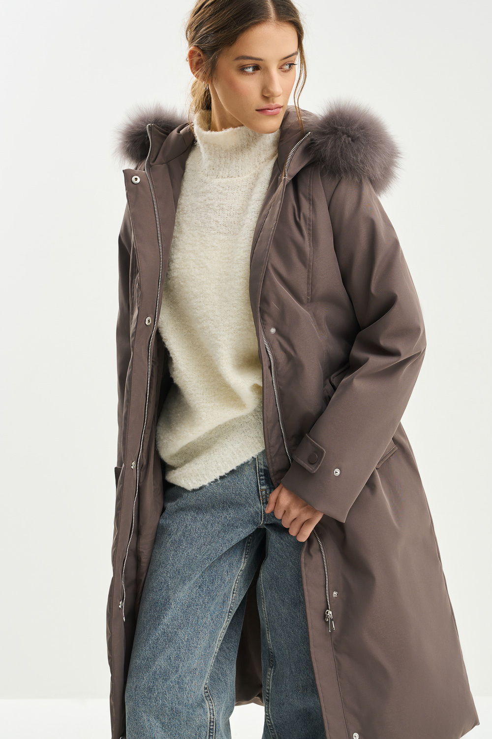 Пуховик с капюшоном Снежная Королева boutique 793074003