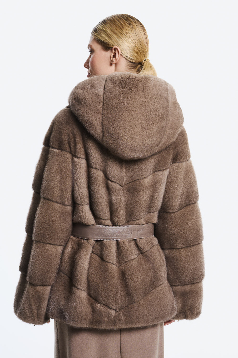 Купить Шуба из аукционного меха норки Kopenhagen Fur Burgundy