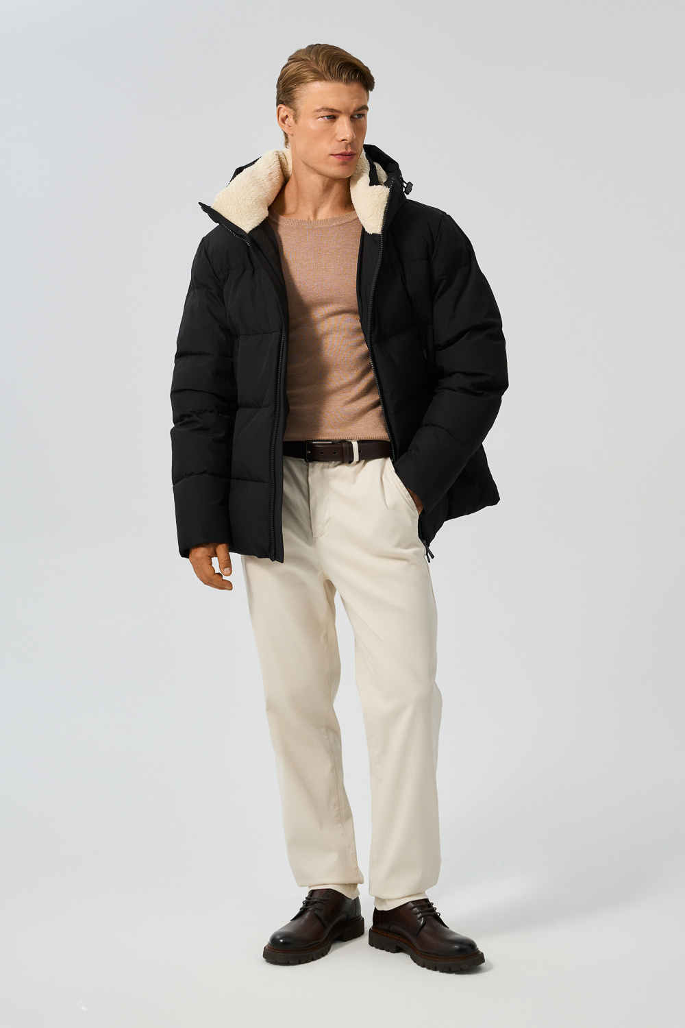 Зимняя куртка с меховой отделкой Urban Fashion For Men 790622003 Синий