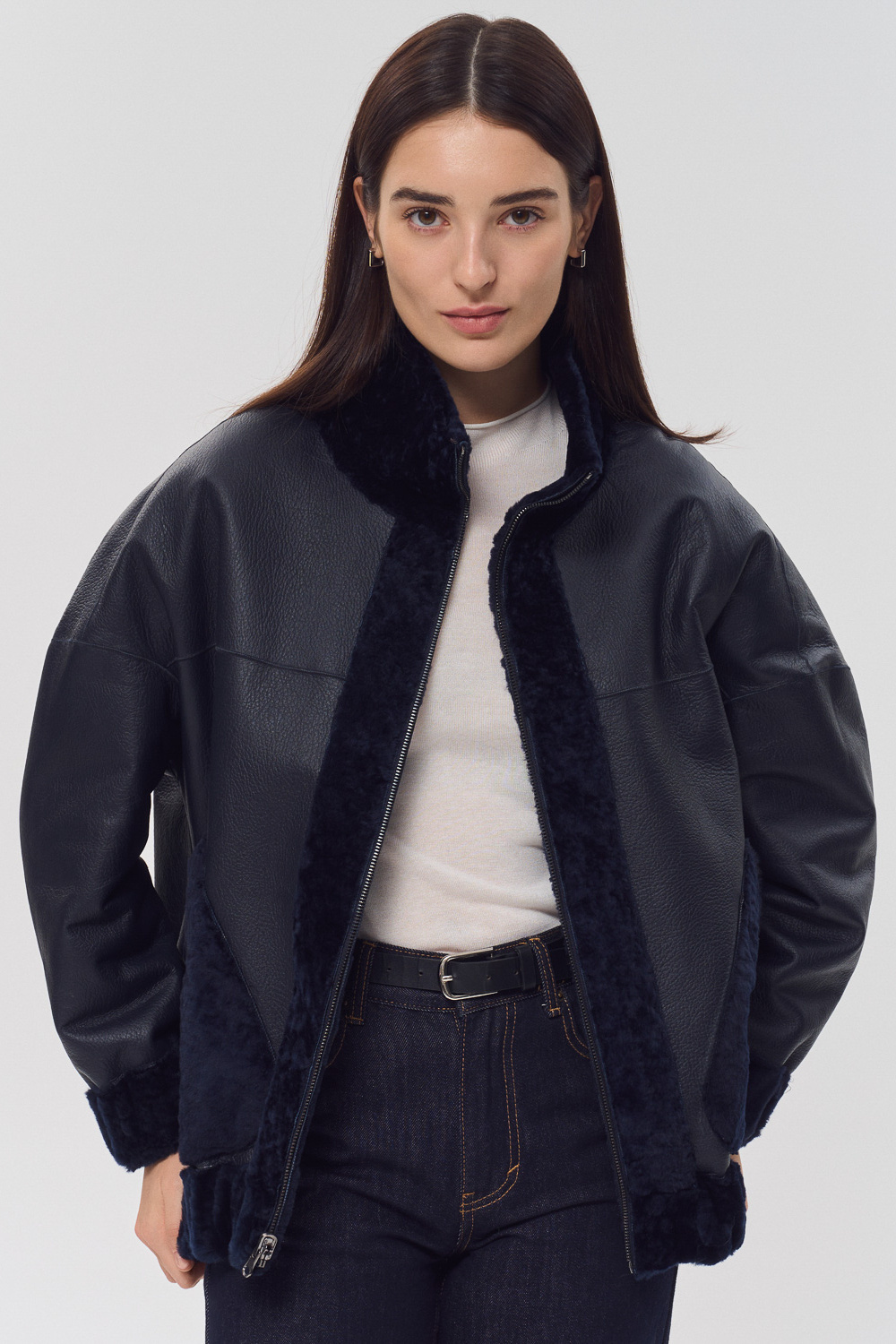 Двусторонняя дубленка Снежная королева collection