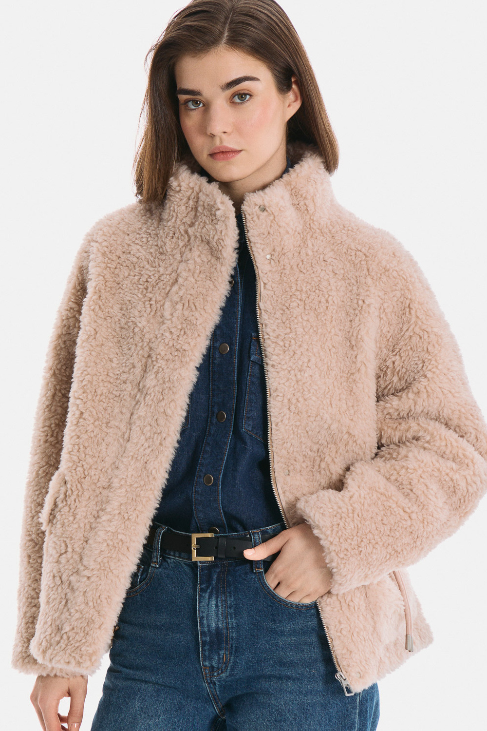 Куртка из шерсти Снежная королева collection 789376003 Бежевый