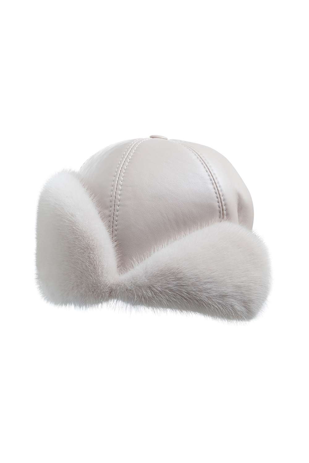 Шапка-ушанка из меха норки POLINA FURS 785944003