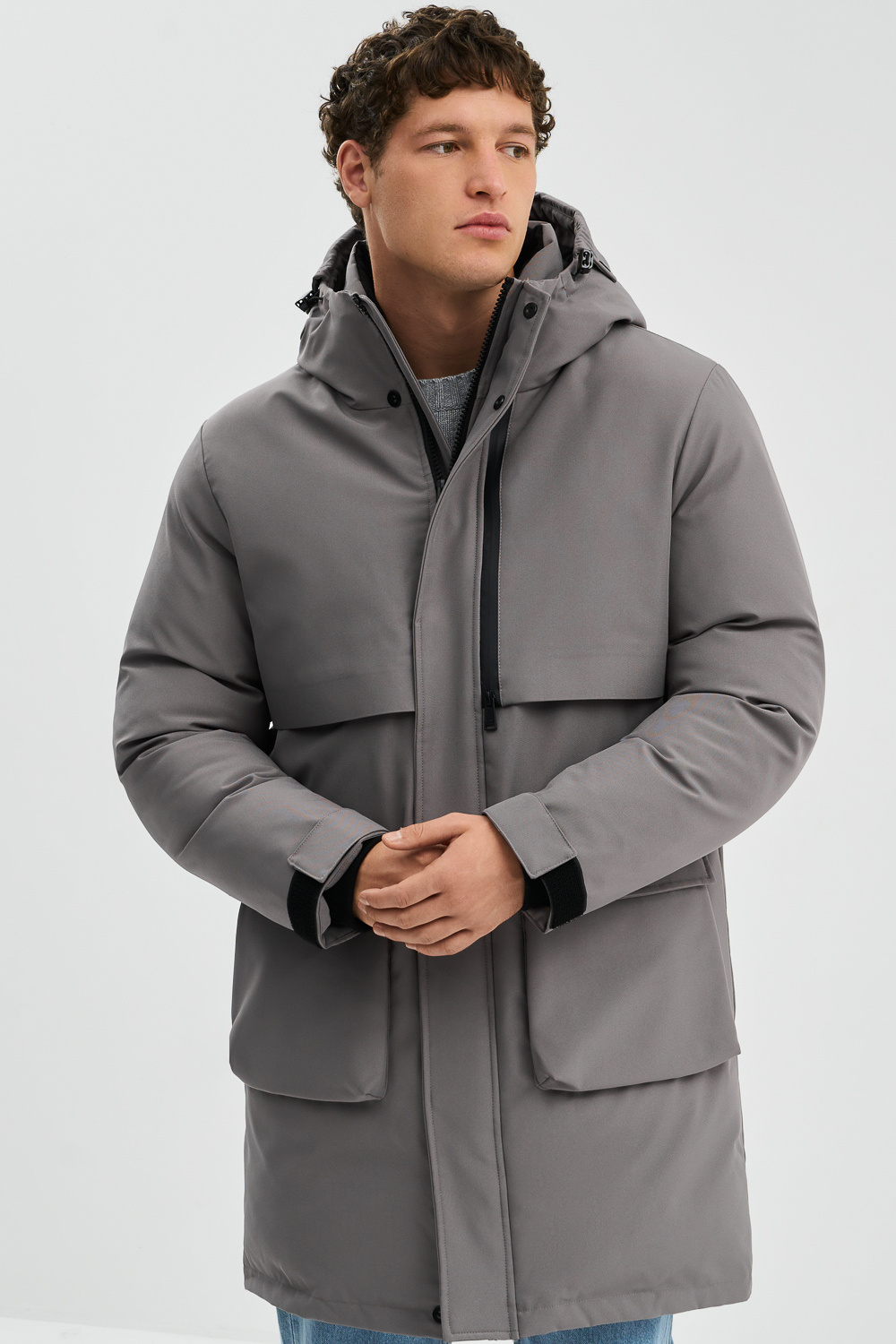 Зимняя куртка с капюшоном Urban Fashion For Men 791511003 Серый