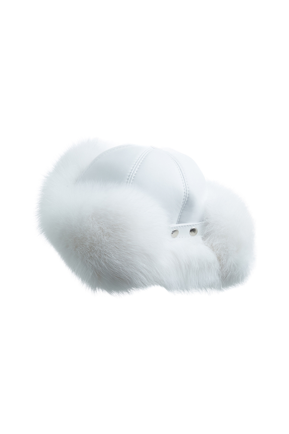 Шапка из меха песца POLINA FURS 785938003 Белый