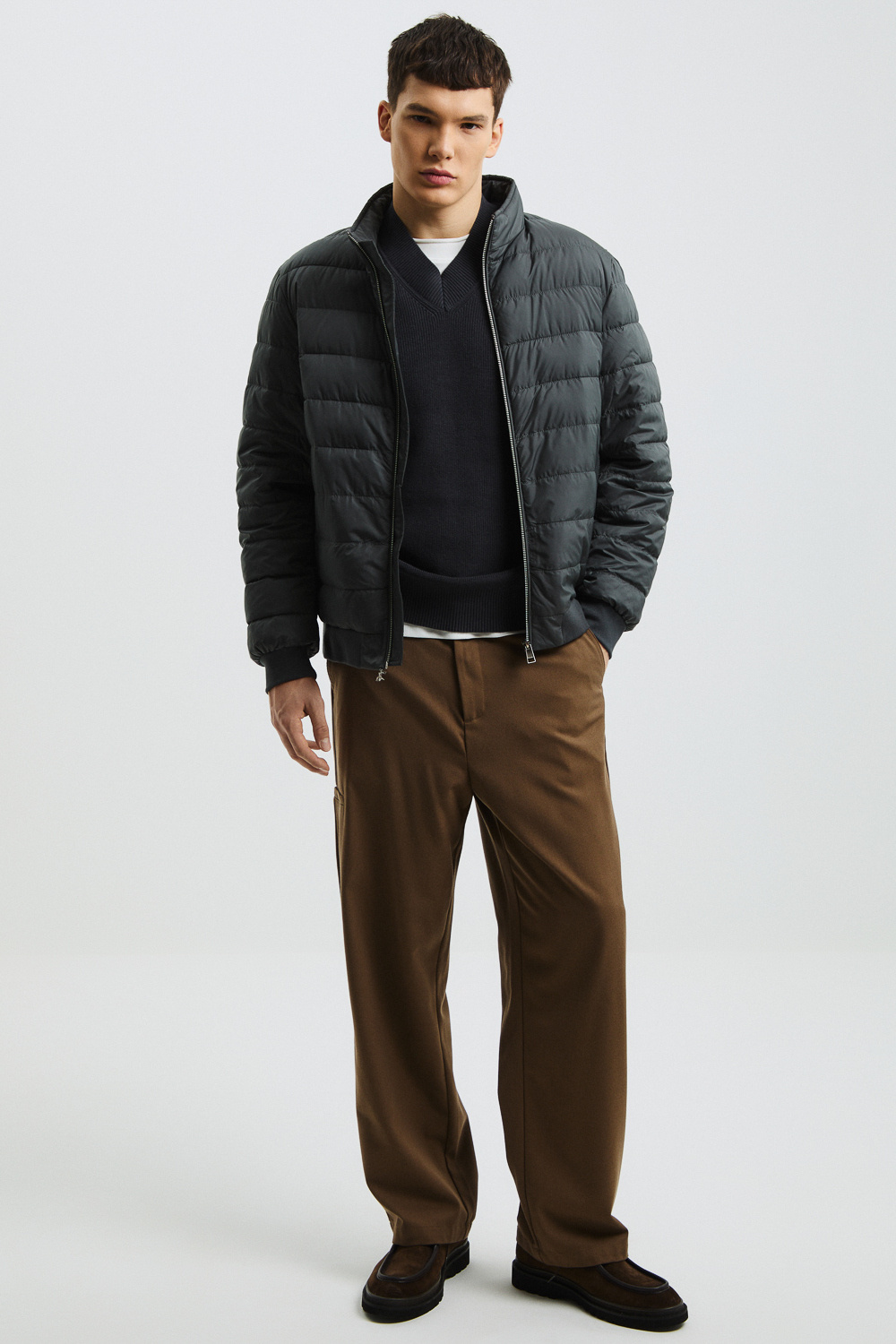 Стеганая куртка Urban Fashion For Men 809413003 Серый