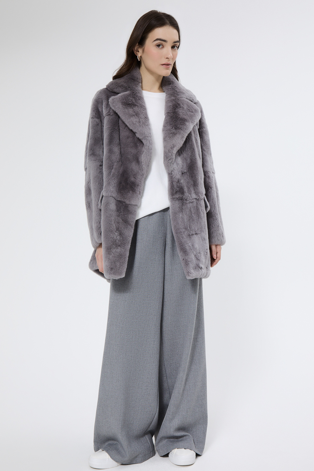 Шуба из меха кролика Снежная королева collection 780389003