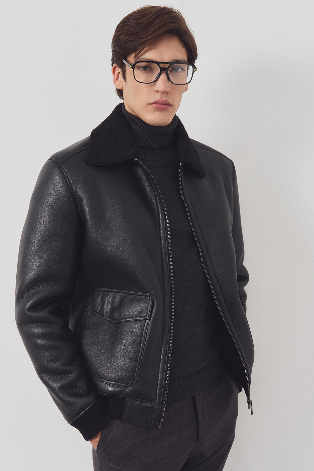 Бомбер из искусственной кожи Urban Fashion For Men 797214003