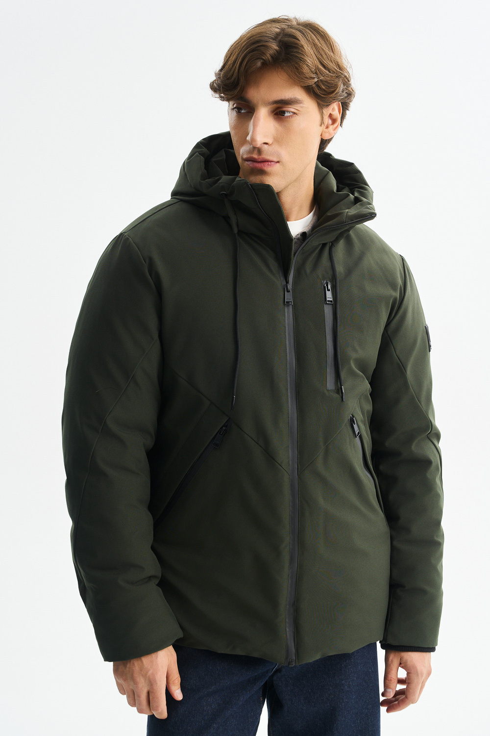 Зимняя куртка с капюшоном Urban Fashion For Men 775846003 Зеленый