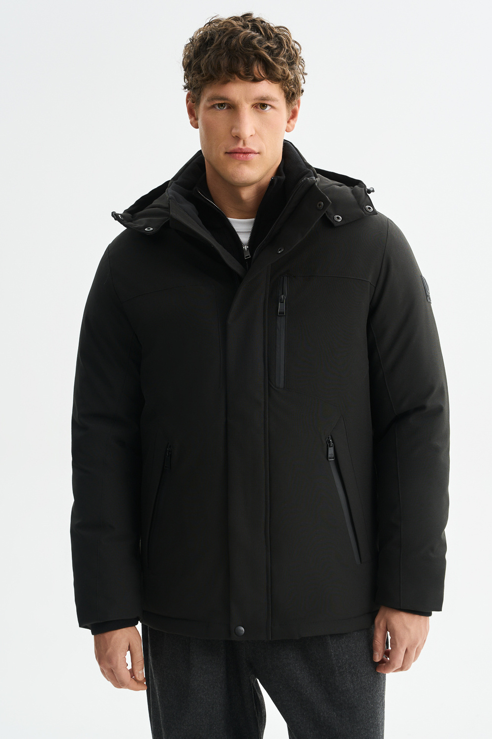 Зимняя куртка с капюшоном Urban Fashion For Men 790496003 Черный