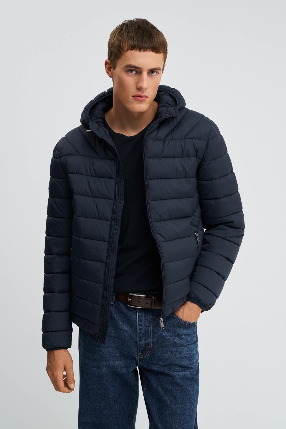 Утепленная куртка с капюшоном Urban Fashion For Men 772504003 Синий