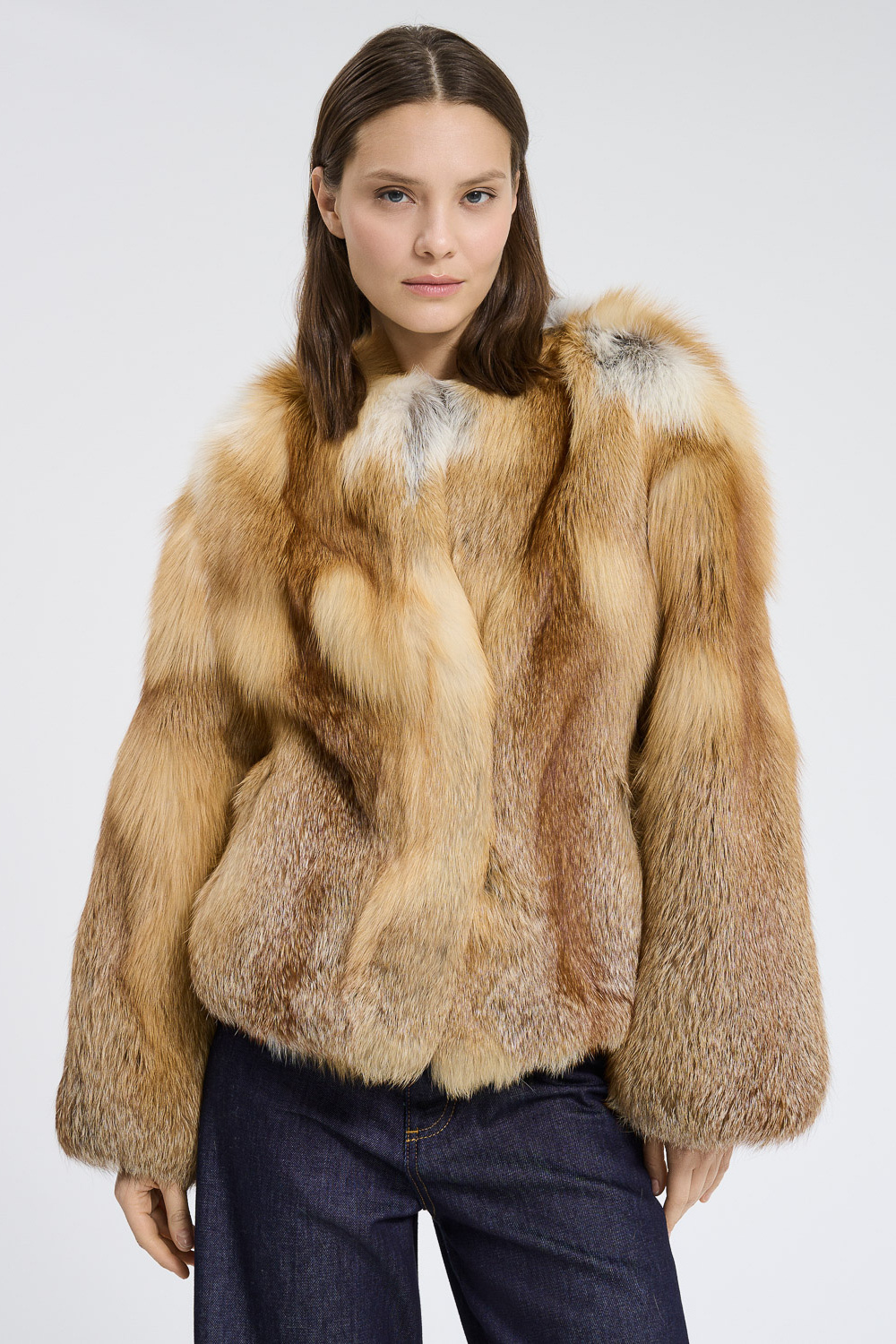 Шуба из меха лисы Fur_avenue 799461003 Рыжий