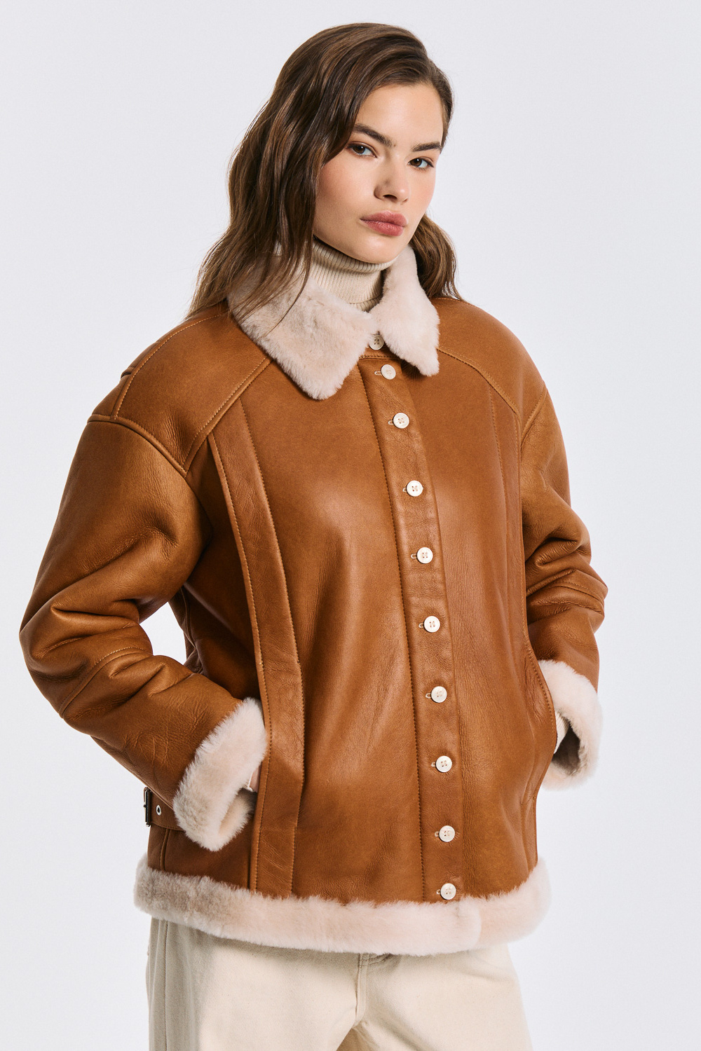 Дубленка из овчины Снежная королева collection 794698003