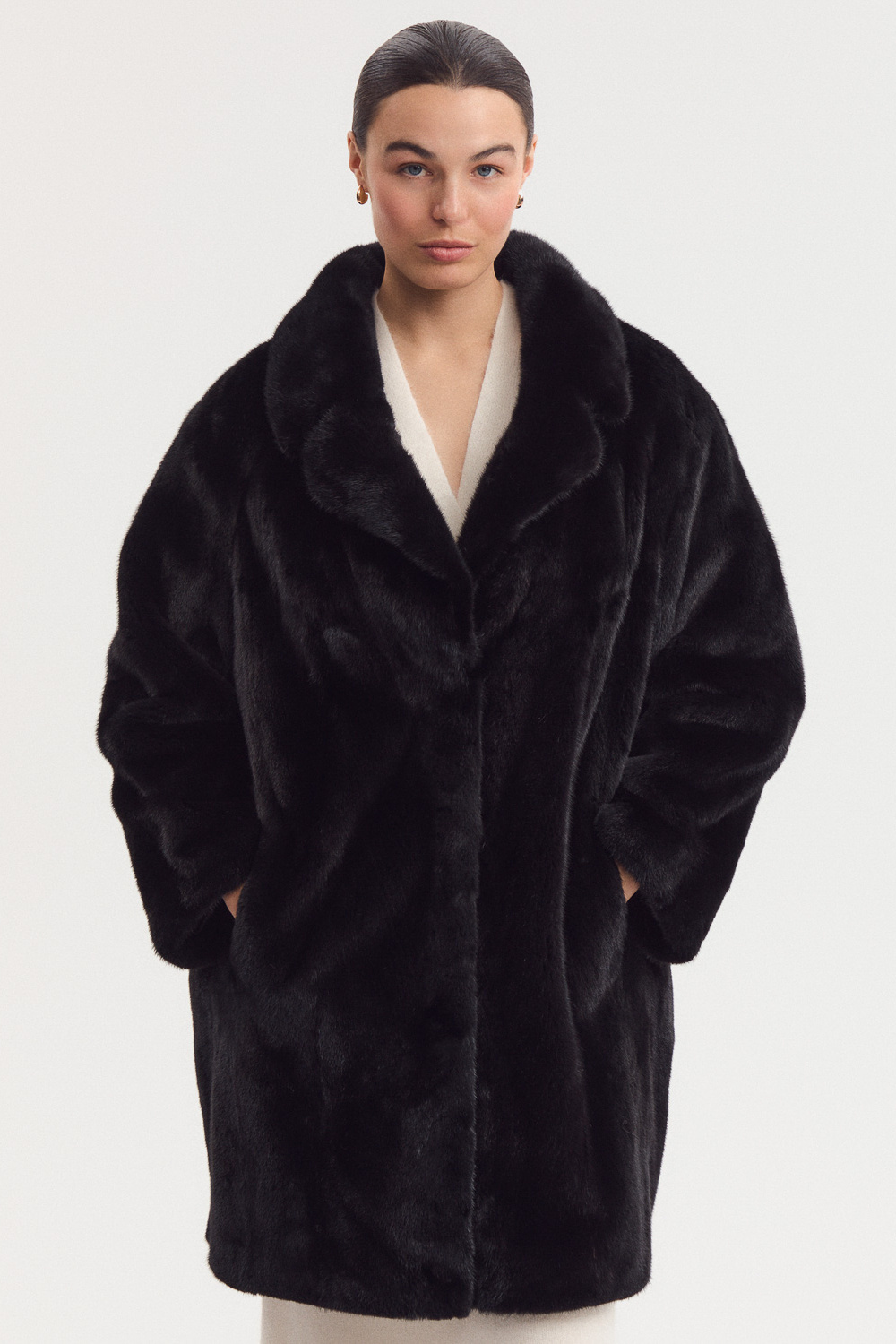Норковая шуба Emfasi Pelle 780307003 Черный