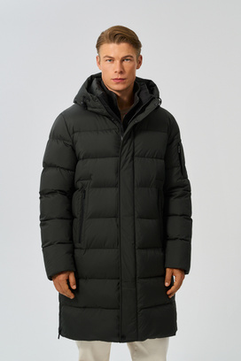 Удлиненная зимняя куртка с капюшоном Urban Fashion For Men 787392003 Зеленый