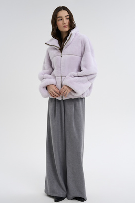 Шуба из аукционного меха норки Saga Furs Vericci 795504003 Фиолетовый