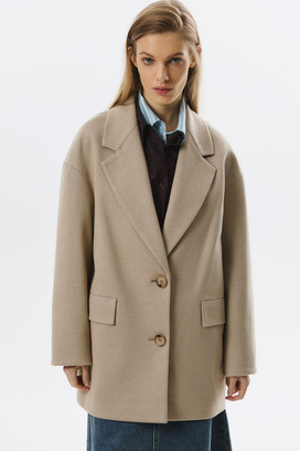Пальто-пиджак Снежная Королева 807261003 Бежевый
