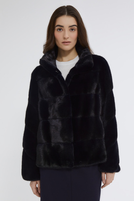 Шуба из аукционного меха норки Saga Furs Vericci 790514003 Синий