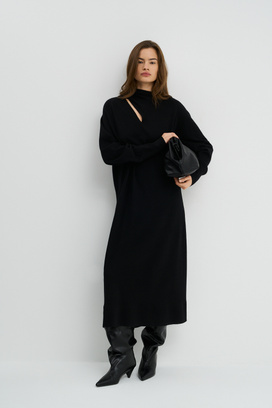 Трикотажное платье Снежная королева collection 786454003 Черный