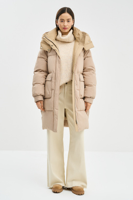 Зимнее пальто с капюшоном Снежная королева collection 772764003