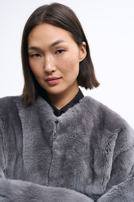 Шуба из меха кролика Снежная королева collection