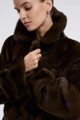 Шуба из аукционного меха норки Saga Furs Состав