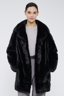 Шуба из аукционного меха норки Saga Furs Снежная Королева 782228003