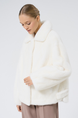 Шуба из аукционного меха норки Kopenhagen Fur Burgundy 409990 рублей