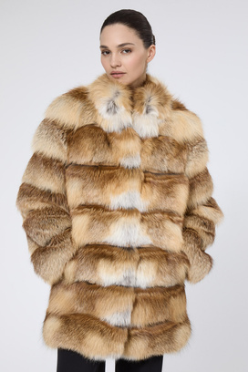 Шуба из меха лисы Fur_avenue 799460003 Рыжий