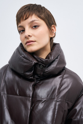 Утепленная куртка из натуральной кожи Снежная королева collection