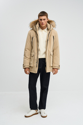 Зимняя куртка с капюшоном Urban Fashion For Men 780035003 Бежевый