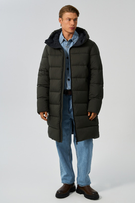 Удлиненная зимняя куртка с капюшоном Urban Fashion For Men 780049003 Зеленый