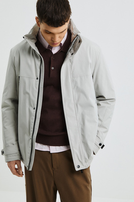 Утепленная куртка с капюшоном Urban Fashion For Men 809409003 Серый