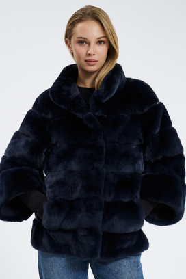 Шуба из меха кролика Снежная королева collection 792390003