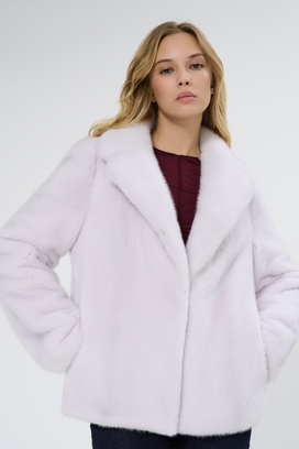 Шуба из аукционного меха норки Saga Furs Vericci 795491003 Фиолетовый