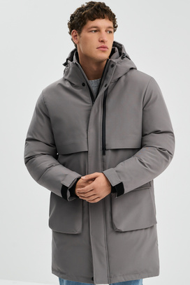 Зимняя куртка с капюшоном Urban Fashion For Men 791511003 Серый